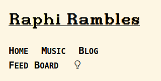 A screenshot of this site menu on mobile emulation