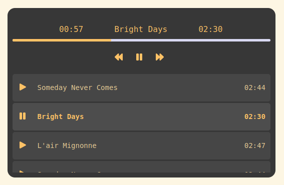 A screenshot of the full js playlist